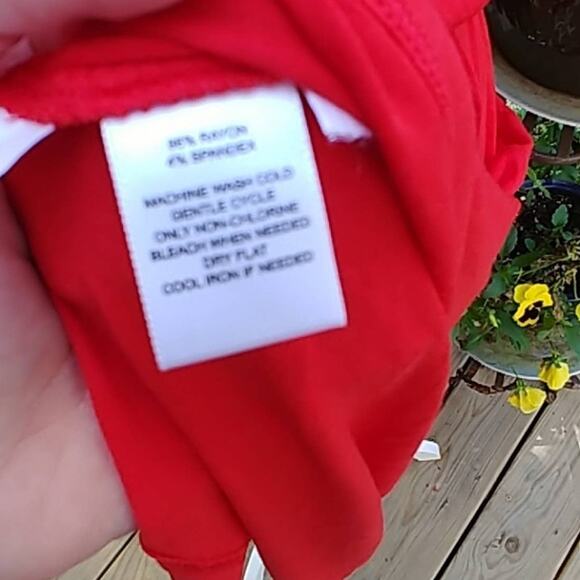 LOFT by Ann Taylor Dress Medium Red Knee to Midi - Picture 5 of 5